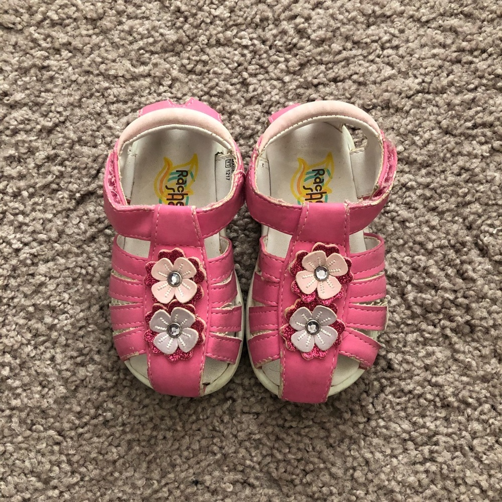Rachel Shoes Pink Floral Toddler Girl Sandals 5